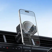 BroDeals Car Phone Holder 5W Wireless Charging Magnetic 2-in-1 Air Vent Phone Holder – Magnetic or Clamp Mount 5W Wireless Charging Magnetic 2-in-1 Air Vent Phone Holder – Magnetic or Clamp Mount