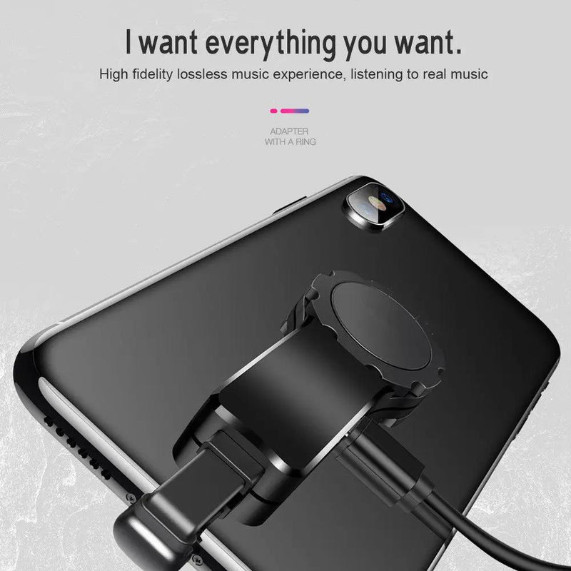 Headphone Adapter Lightning to Audio Jack Charger Extender Earphone Charging Splitter by salelink.co.nz
