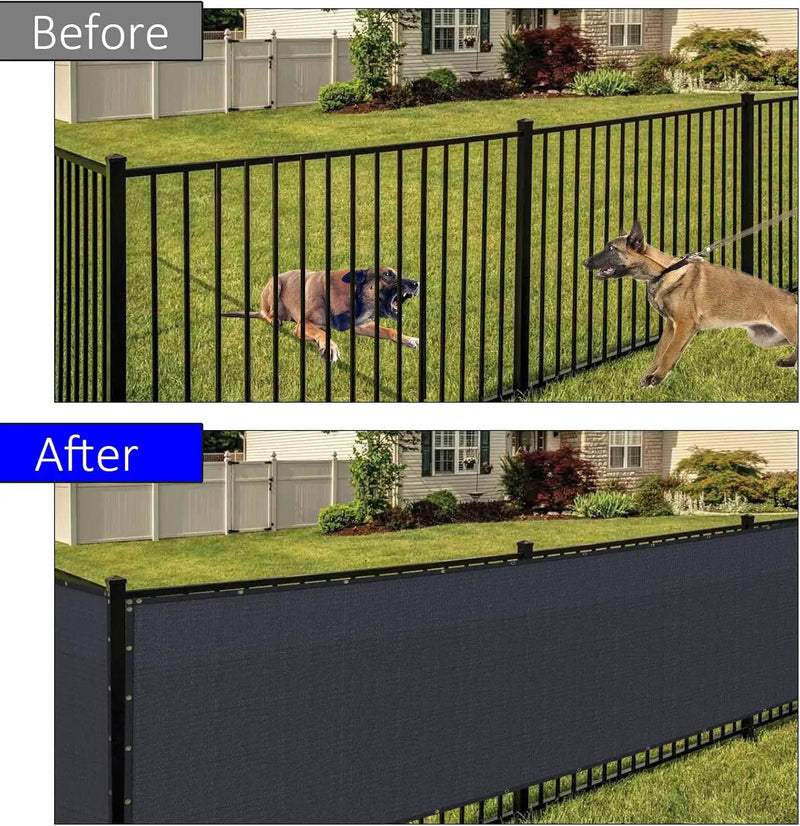 180GSM Privacy Fence Screen Black 1Mx3M by salelink.co.nz