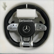 Mercedes-Benz Steering Wheel (Carbon Fiber+Perforated Leather) #09 by CARBONISE