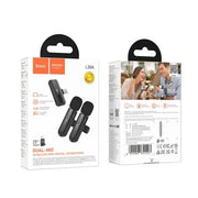 Dual Wireless Digital Microphone w/ USB-C Connector + Lightning Adaptor, DSP Noise Cancellation by BroDeals