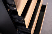 Camie Chest of 4 Drawers Black by sue-e furniture