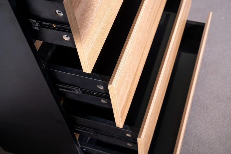 Camie Chest of 4 Drawers Black by sue-e furniture