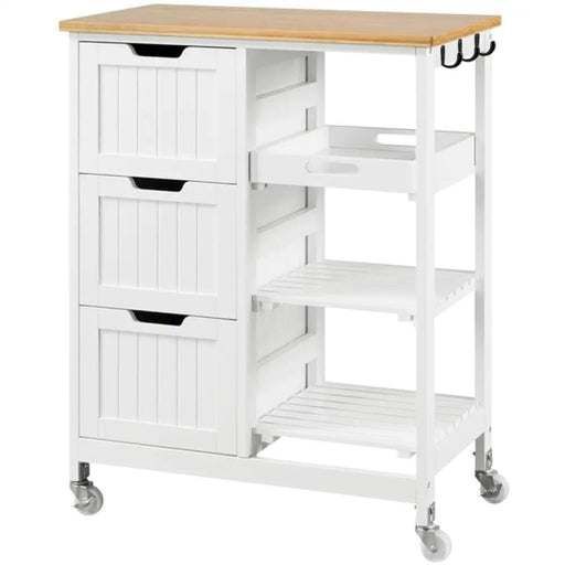 Yaheetech Kitchen Island with Wheels Kitchen Storage Serving Cart Kitchen Island with Wheels Kitchen Storage Serving Cart