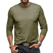Men's Long Sleeve Cotton T-Shirt - Soft Combed Crew Neck | Casual Everyday Wear by Mead's Supply & Equipment Outfitters limited