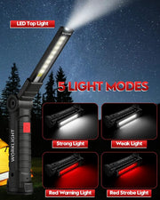 LED Flashlight USB Rechargeable With Magnetic For Work Hand Inspection by China Dropship