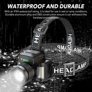 LED Headlamp Rechargeable Headlight Camping Lamp Outdoor Head Torch FishingLight by China Dropship