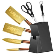 Gold Kitchen Household Alloy Bone Cutting Slice Knife Set 5 Pcs Set by China Dropship