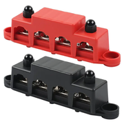 2PCS Positive Negative Bus Bar Battery Power Distribution Block 4xM10 Terminal by salelink.co.nz