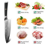6.5 Inch Kitchen Cutlery Japanese Knife Damascus Steel Meat Cleaver - 6.5Inch by China Dropship