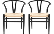 2pcs Modern Chair Y-Shaped Backrest Mid-Century Metal Dining Chair by Yaheetech
