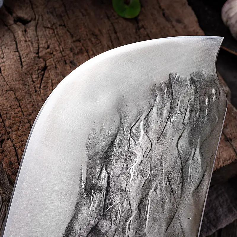 Chopping Knife Thickening Bone-chopping Knife Forging Old Kitchen Knife Brown by China Dropship