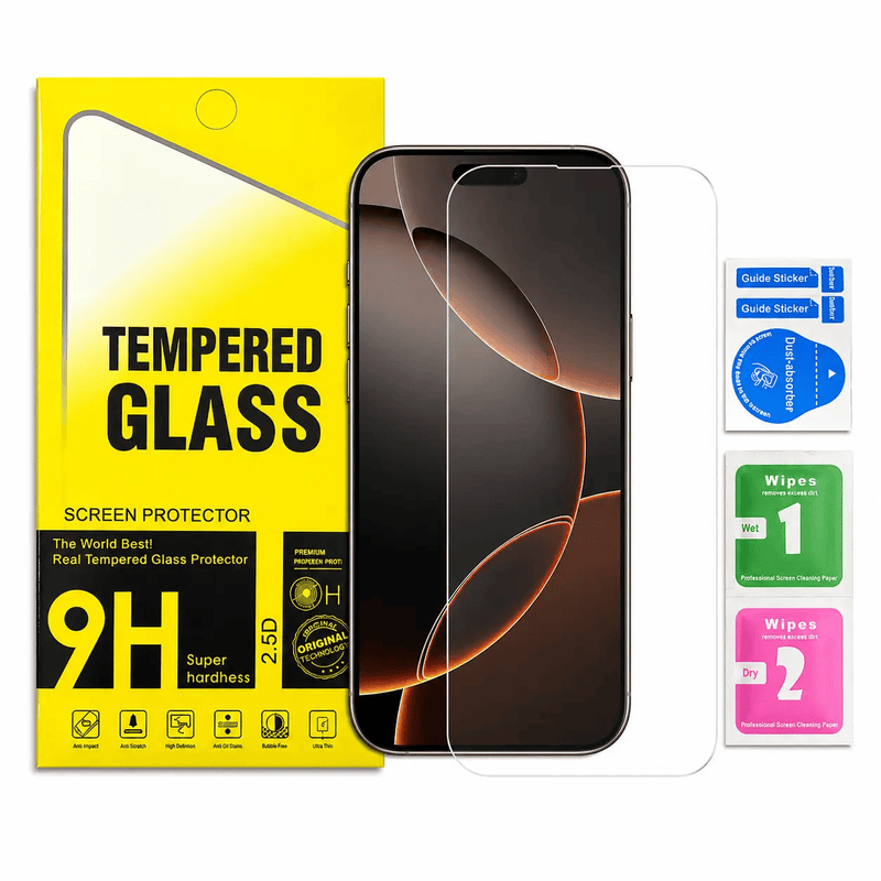 techplus iPhone 15 Pro Tempered Glass Screen Protector 2 Pack 9H HD Clear iPhone 15 Pro Tempered Glass Screen Protector 2 Pack