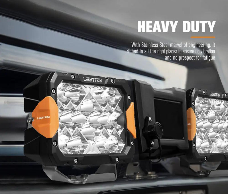 LIGHTFOX Pegasus Series 9inch Osram LED Driving Lights 1 Lux @906m 11,390 lumens by Kiwi Offroad