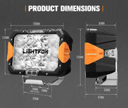 LIGHTFOX Pegasus Series 9inch Osram LED Driving Lights 1 Lux @906m 11,390 lumens by Kiwi Offroad