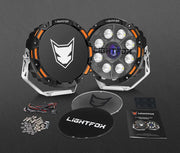Lightfox 9inch LED Driving Light 1 Lux @ 2,226m IP68 15,046 Lumen by Kiwi Offroad