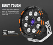 Lightfox 9inch LED Driving Light 1 Lux @ 2,226m IP68 15,046 Lumen by Kiwi Offroad