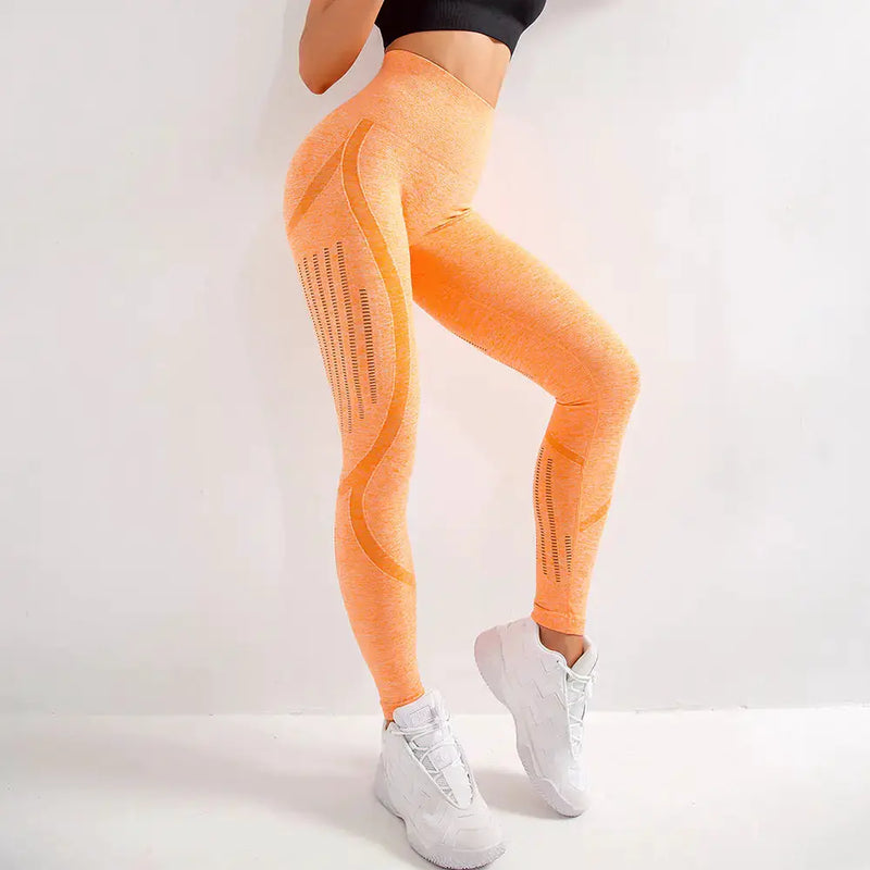 High Waist Knitted Yoga Pants for Women - Seamless Stretch Activewear | Athletic Leggings by Mead's Supply & Equipment Outfitters limited