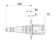Diagram of a straight beam axle component with dimensions labeled, showcasing detailed measurements for accurate reference.