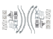 Eye to Slipper - 2500kg - 5-leaf 50x6mm - Pair, includes various mounting hardware and components.