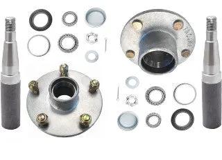 1500kg Non-braked Hub & Stub Kit - 5x100x7/16" - Pair