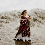 PELE Lalaga Woven Throw Pacific Designs Recycled Cotton Double Sided Lalaga Woven Throw Pacific Designs Recycled Cotton