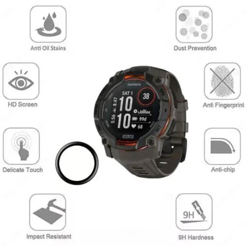 Screen Protectors for Garmin Instinct 3 (45mm) (Pack of 2) by That Watch Shop