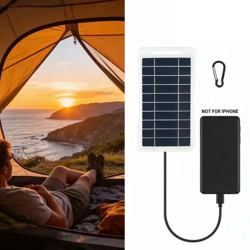 Solar Panel For Charging Devices - 2W/5V USB Output by 9eight5