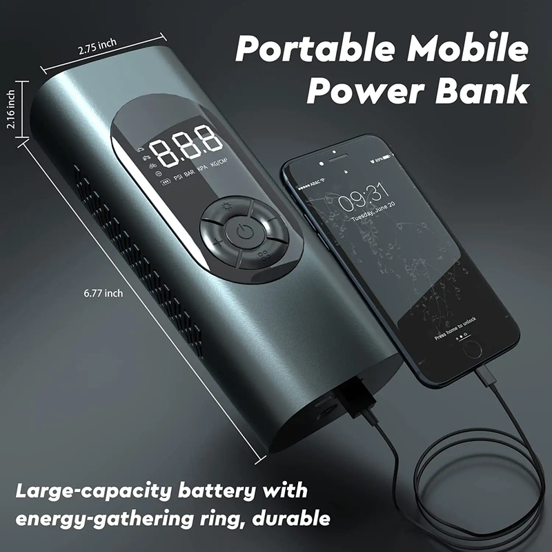 Cordless Tyre Inflator Portable Air Compressor by salelink.co.nz