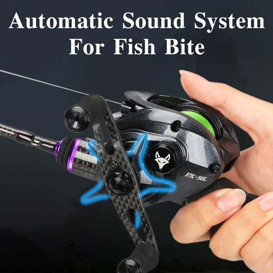TSURINOYA Spirit Fox 50 Bait Finesse System Baitcasting Fishing Reel 7.3:1 Gear Ratio Carbon Fishing Coil For Light Game Trout - Action Outdoors Kiwi
