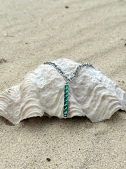 Tāhū Hiriwa Kākāriki Silver Set by Tahana Jewellery