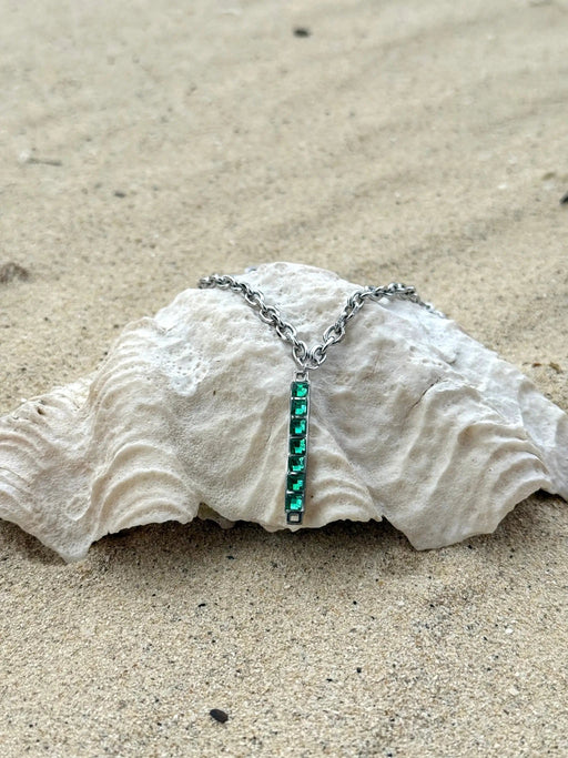 Tāhū Hiriwa Kākāriki Silver Set by Tahana Jewellery