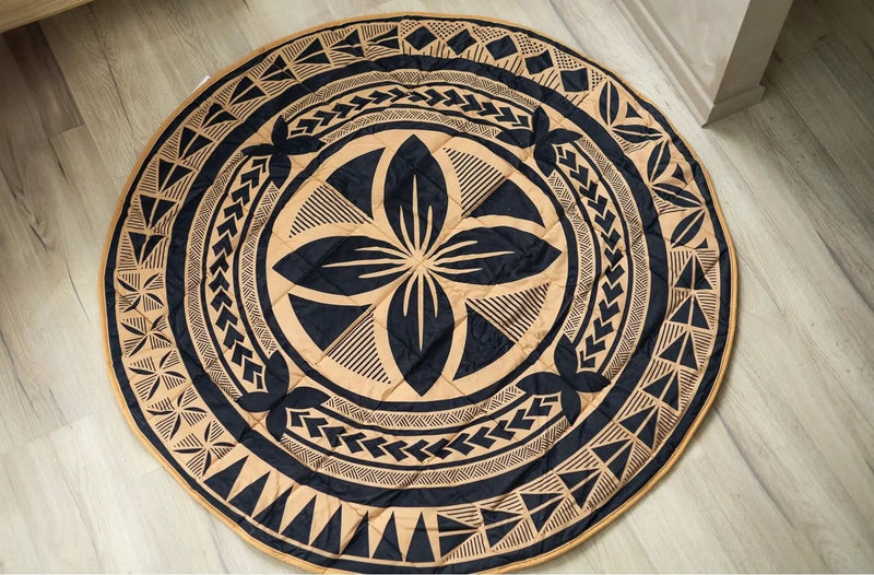 PELE PELE playmat Bassy Tapa Brown Playmat 130cm Diameter for Babies by PELE Bassy Tapa Brown PELE Playmat 130cm For Babies