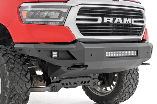 High Clearance Front Bumper LED Lights & Skid Plate Ram 1500 (19-24) by Magwarehouse.com