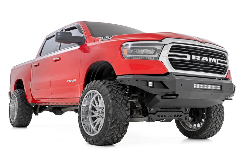 High Clearance Front Bumper LED Lights & Skid Plate Ram 1500 (19-24) by Magwarehouse.com