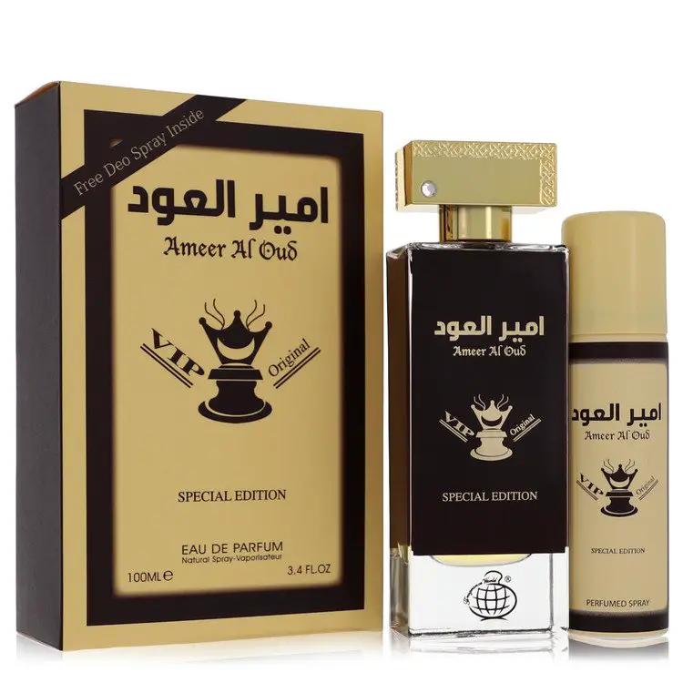 Ameer Al Oud Vip Original Special Edition 3.4 oz Eau De Parfum Spray + 1.7 oz Deodorant Spray by Fragrance World 100 ml by Brands HD