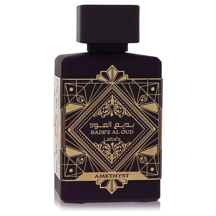 Amethyst Badee Al Oud Eau De Parfum Spray (Unisex Unboxed) by Lattafa 100 ml by Brands HD