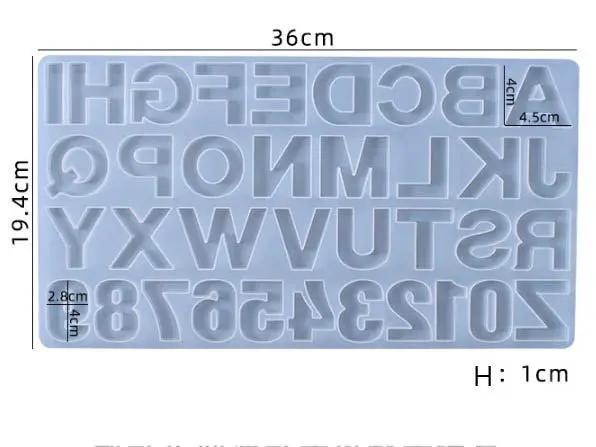 Alphabet Letter Number Moulds - 01 by Resin Art NZ