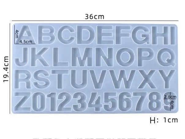 Alphabet Letter Number Moulds - 02 by Resin Art NZ