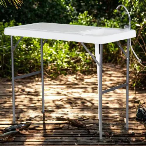 Multi-Purpose Outdoor Fillet Table with Sink & Faucet by NZ Diver