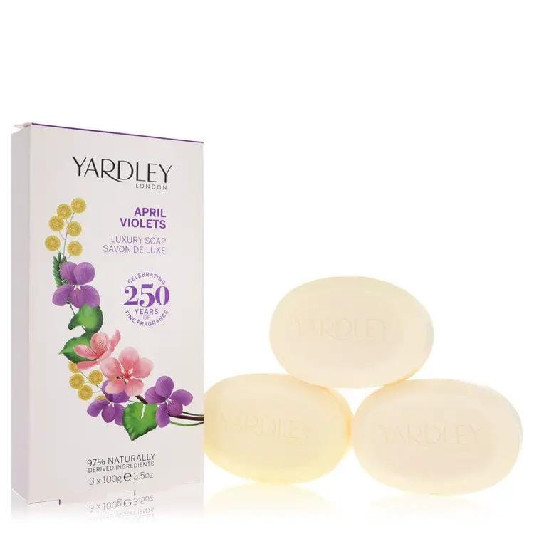 April Violets 3 x 3.5 oz Soap by Yardley London 104 ml by Brands HD