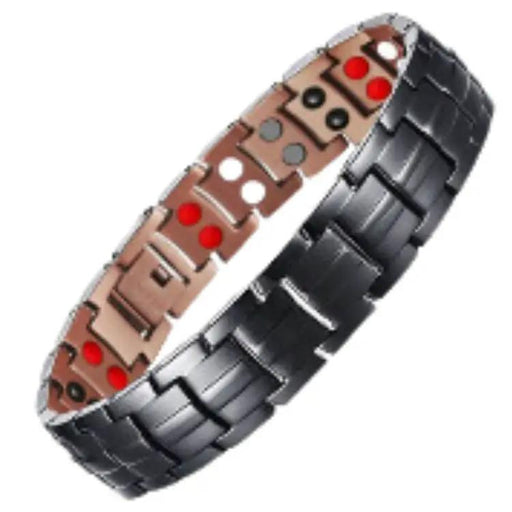 Black Copper Double Row Bio Elements Energy Germanium Bracelet by NZ Diver