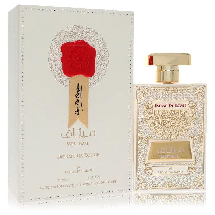 Brands HD Eau De Parfum Spray (Unisex) Ard Al Zaafaran Meethaq Extrait De Rouge Eau De Parfum Spray (Unisex) by Al Zaafaran 100 ml Ard Al Zaafaran Meethaq Extrait De Rouge Eau De Parfum Spray (Unisex) by Al Zaafaran 100 ml