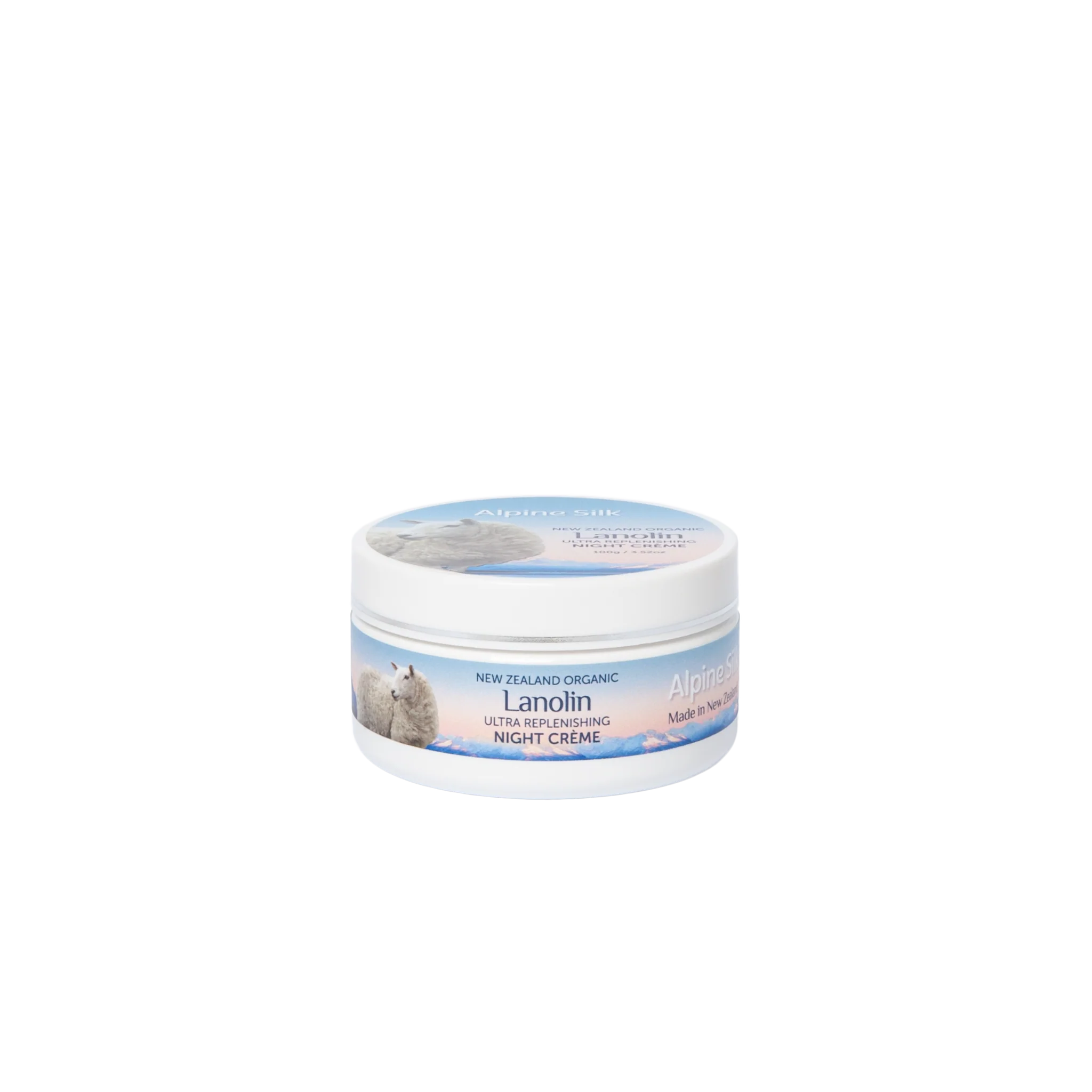 Alpine Silk Organic Lanolin Night Cream 100g, a nourishing night cream with New Zealand Certified Organic ingredients.