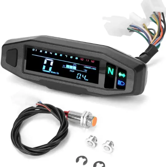 Universal LCD Digital Motorcycle Meter Speedometer by salelink.co.nz