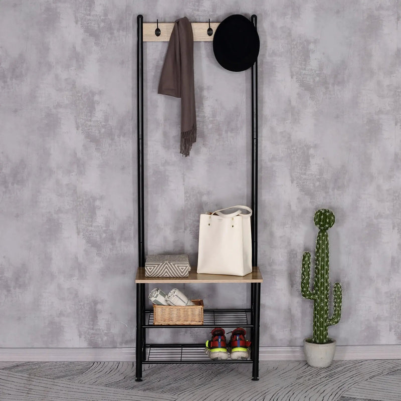 Coat Rack with Shoe Bench by salelink.co.nz