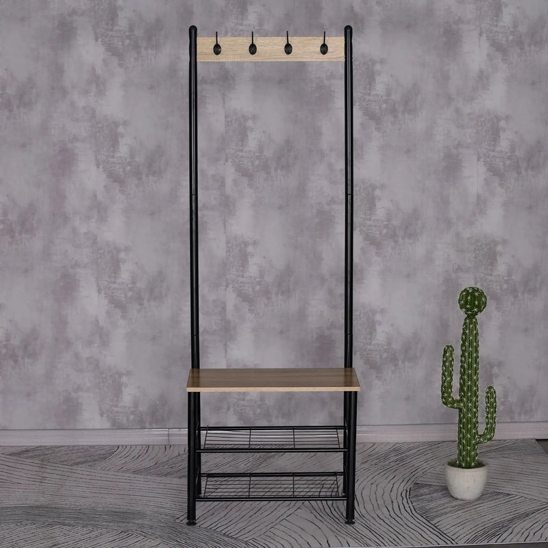 Coat Rack with Shoe Bench by salelink.co.nz