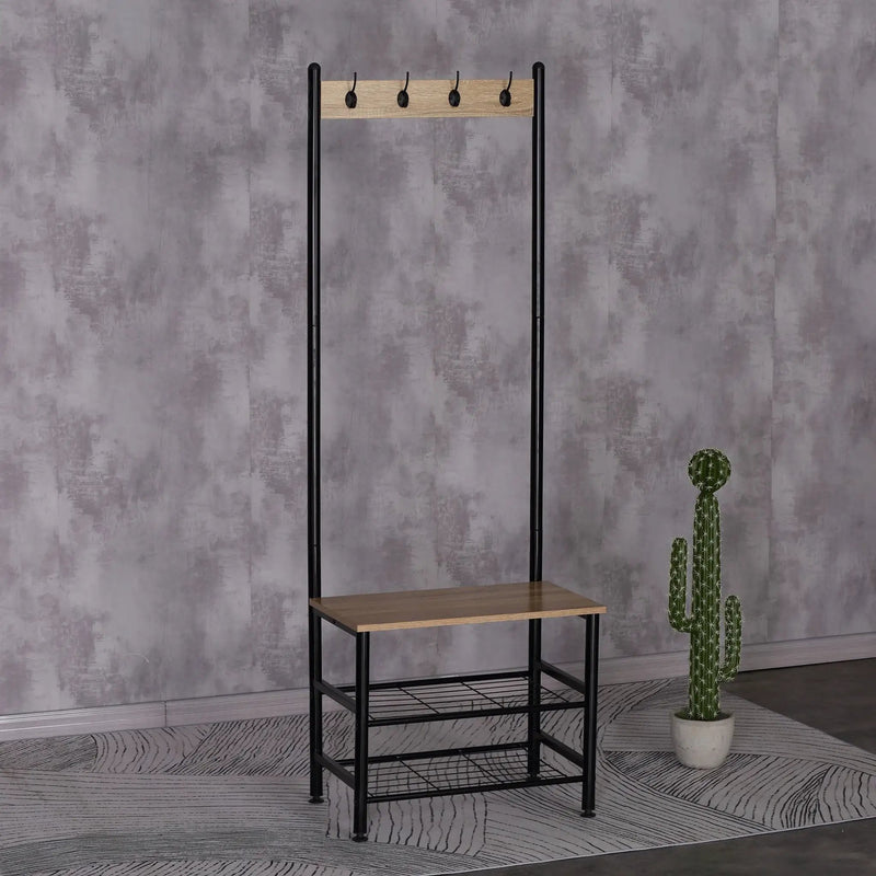 Coat Rack with Shoe Bench by salelink.co.nz