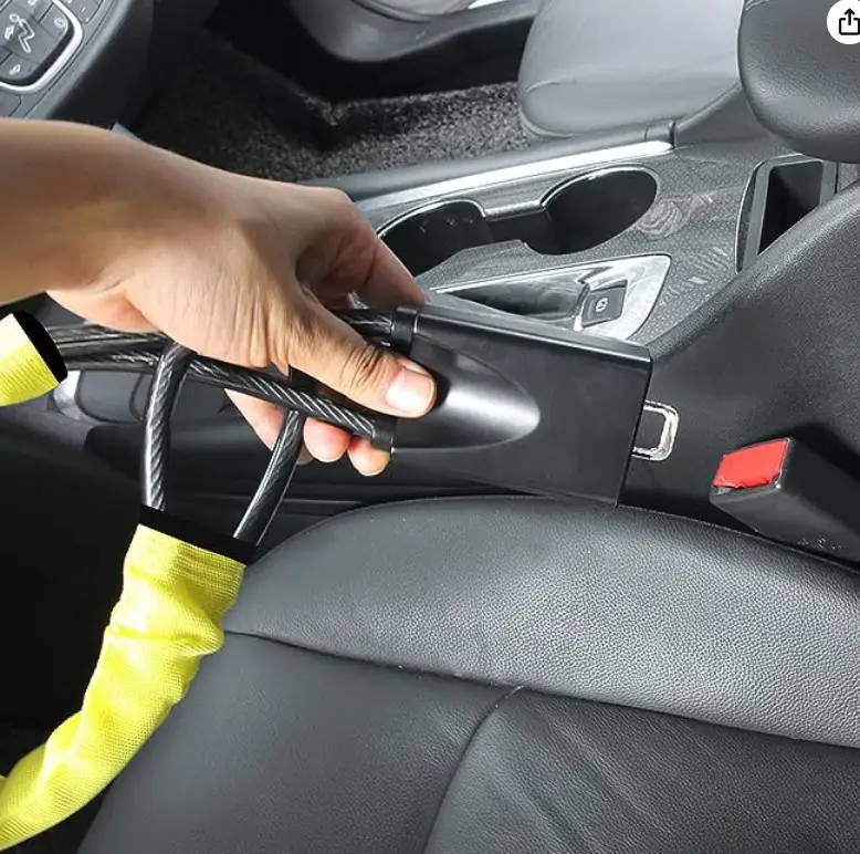 Steering Wheel Lock Seat Belt Lock Universal Anti Theft Car Device Yellow by salelink.co.nz