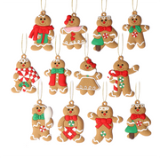 12PCS Christmas Tree Decorations Gingerbread Man Ornaments by salelink.co.nz